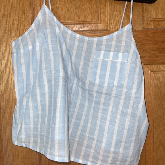 Topshop light blue and white tank - Picture 3 of 3